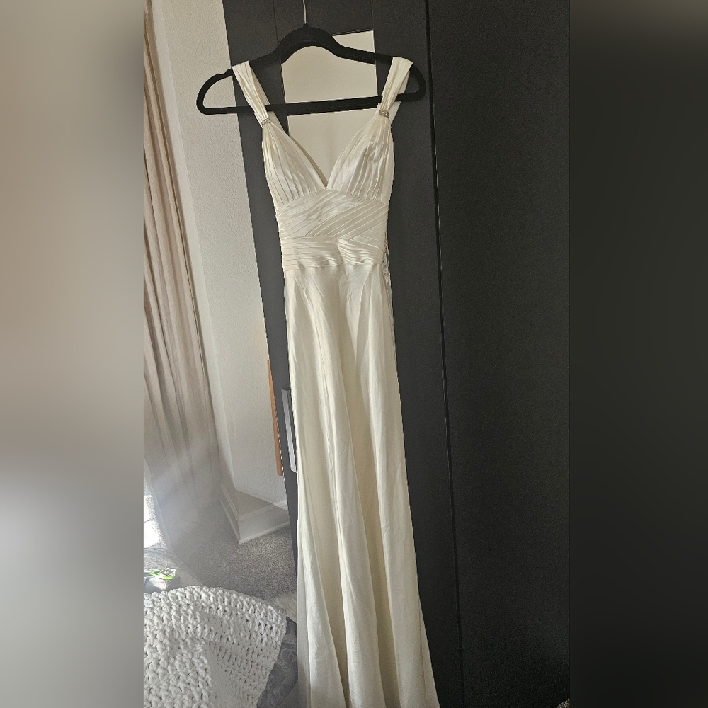 Bicici Satin Cream Gown XS